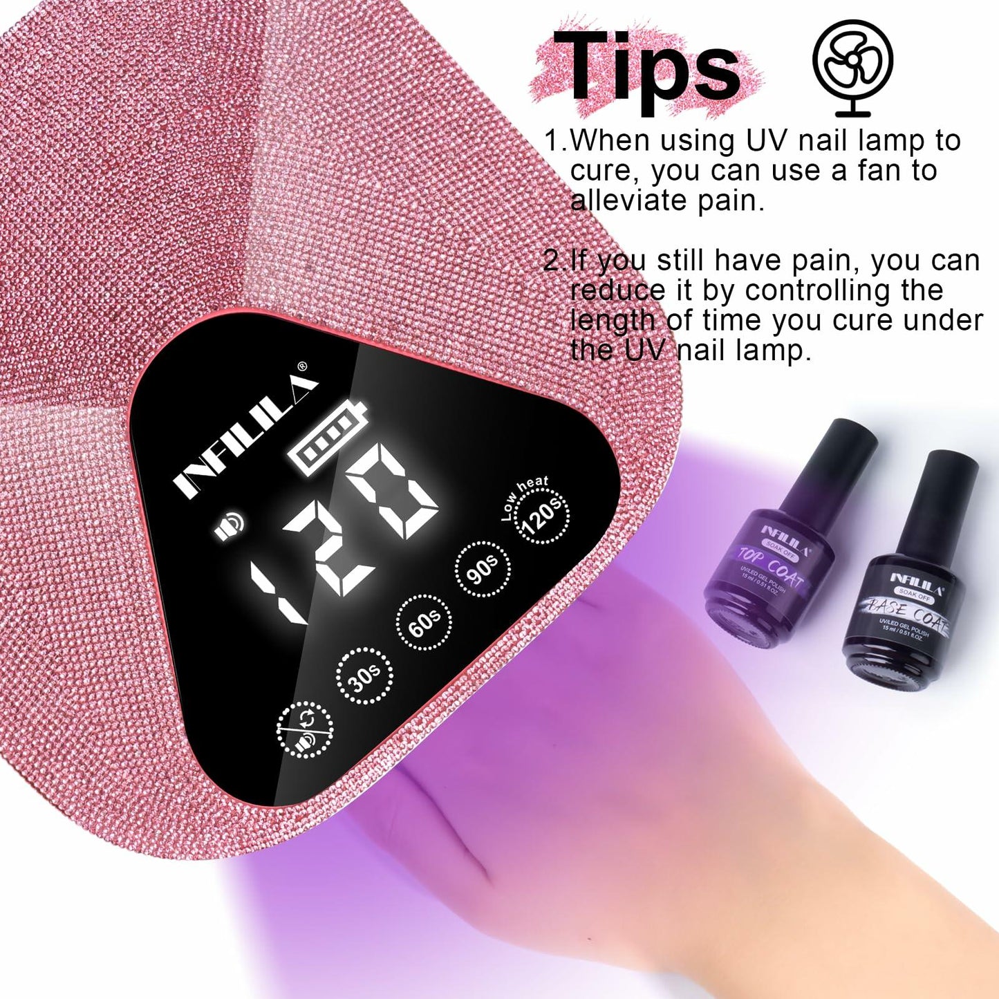 NXJ INFILILA Purple Glitter Poly Nail Gel Builder Glossy Thickening P12 15ML