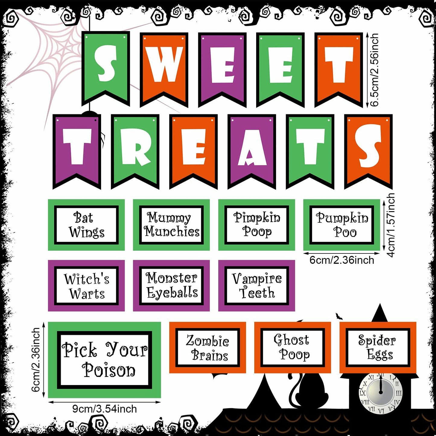 Meanplan Halloween Witch Party Favors Black Mini Cauldrons 2.8" 12pcs