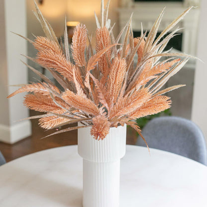 Ivydale 7 PCS Artificial Fall Stems 26in Orange Silk Leaves Flowers