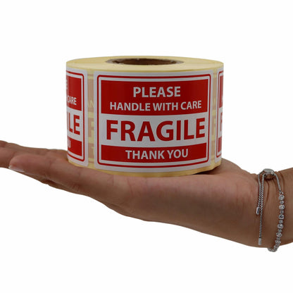 hazır etiketler Fragile Stickers 2x3 Inch Permanent Adhesive 500 Labels Roll