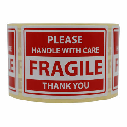 hazır etiketler Fragile Stickers 2x3 Inch Permanent Adhesive 500 Labels Roll
