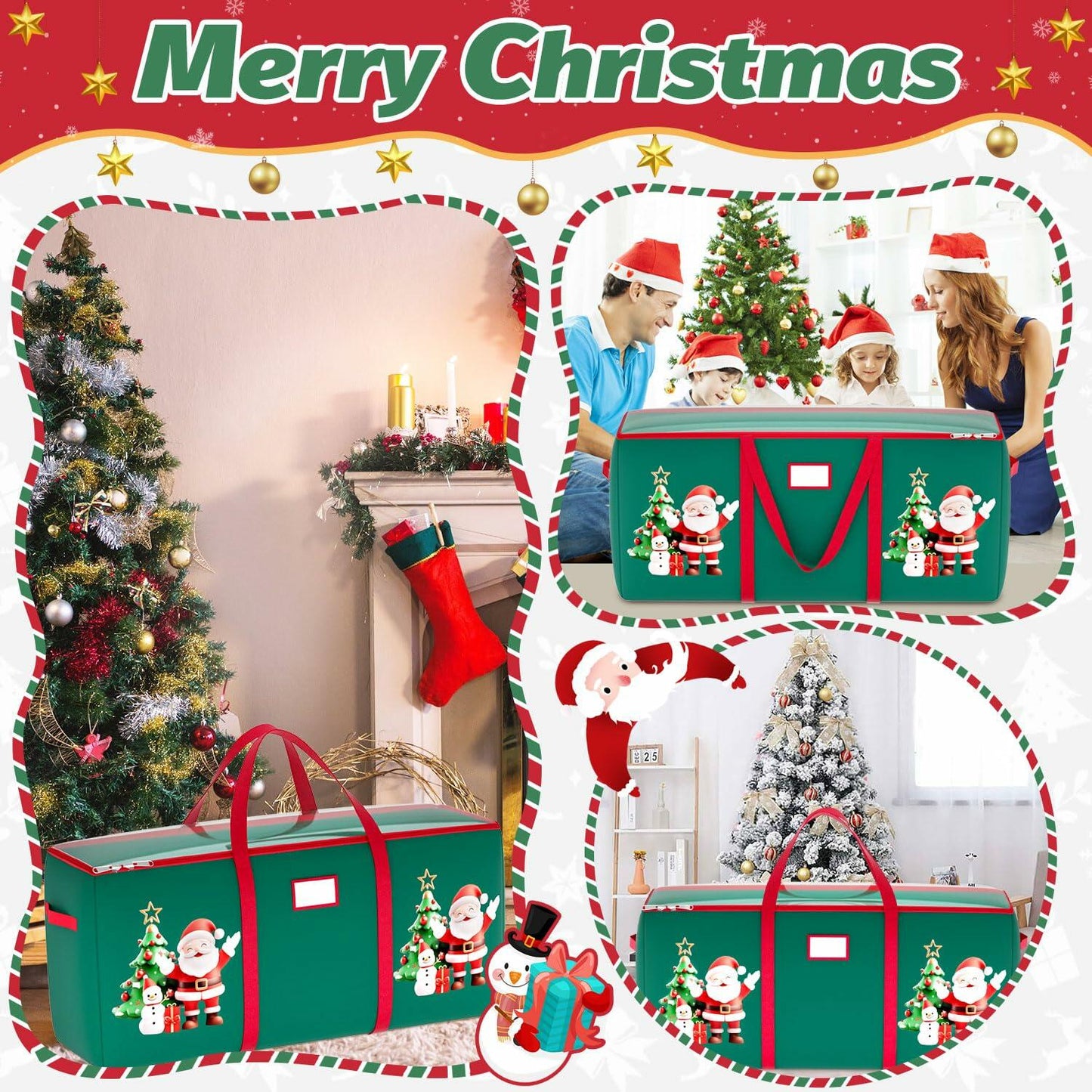 WUPIOS Christmas Tree Storage Bag 7.5FT Waterproof Green 1 Pack