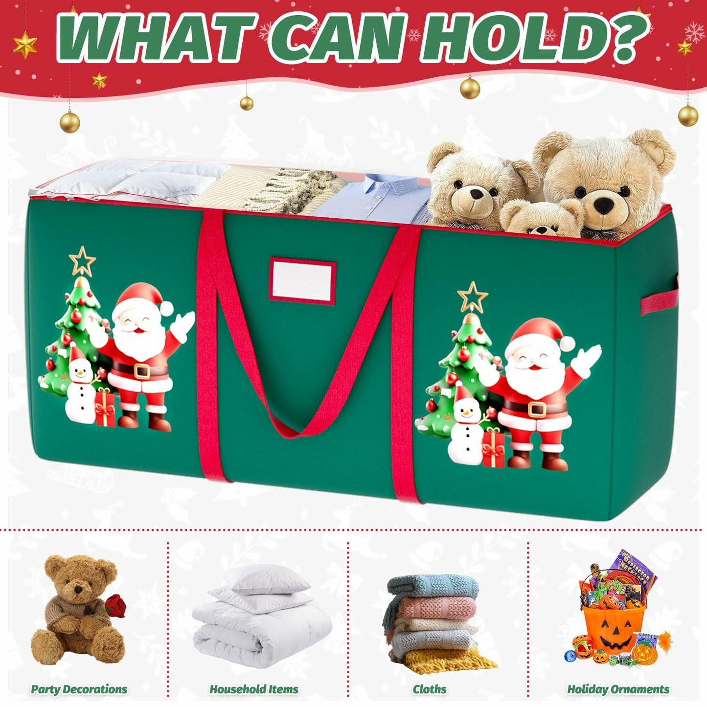 WUPIOS Christmas Tree Storage Bag 7.5FT Waterproof Green 1 Pack