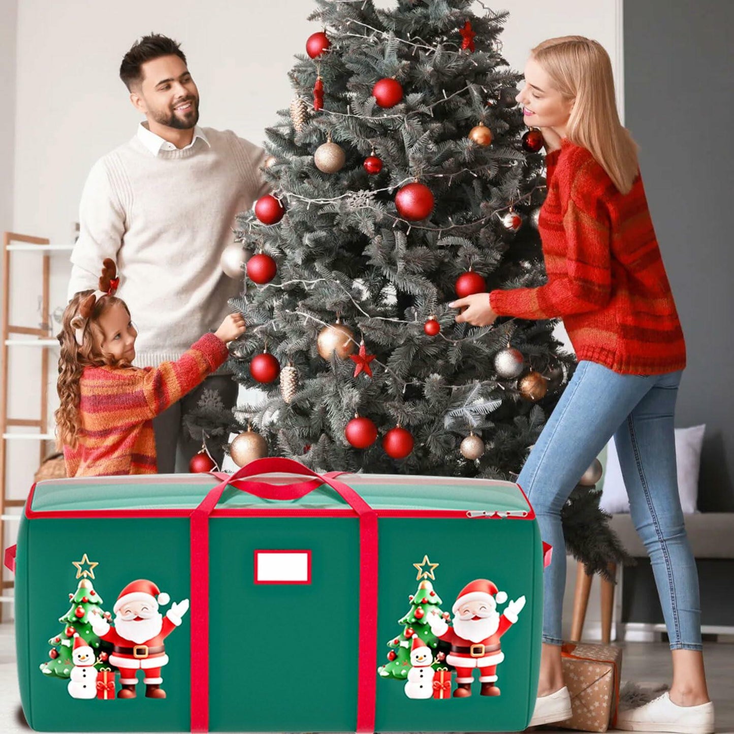 WUPIOS Christmas Tree Storage Bag 7.5FT Waterproof Green 1 Pack