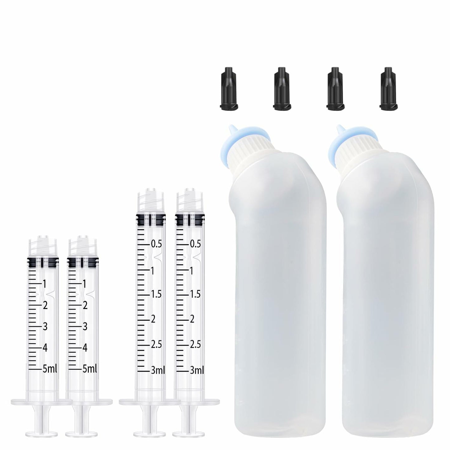 Xuandea Blue Silicone Pet Feeding Nipple Bottle for Kittens Puppies