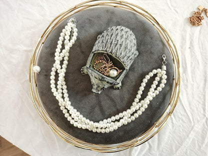 BSTWISH Iron Hedgehog Key Hider Outdoor Garden Decoration Gray