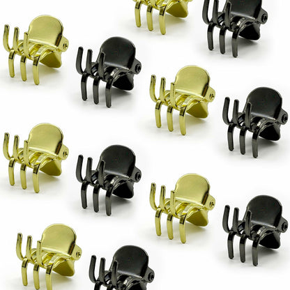 EleOnate Gold Bow Hair Claw Clip Medium Metal Pearls for Women