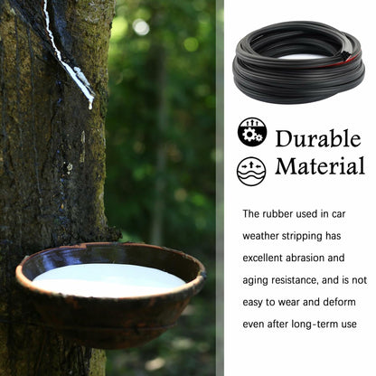 YGDMD 32.8Ft Upgrade Automotive Weather Stripping Thickened Rubber Self-Adhesive