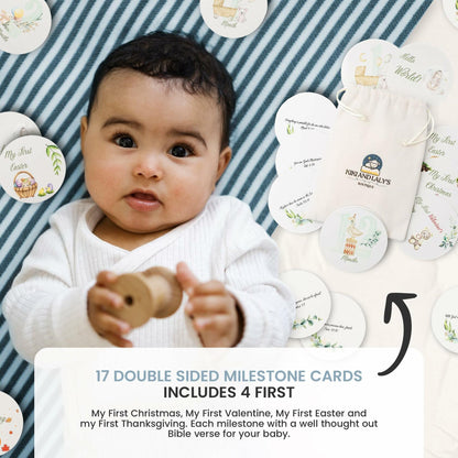 Kiki and Laly Pregnancy Must Haves Journal & Baby Milestone Cards White Set