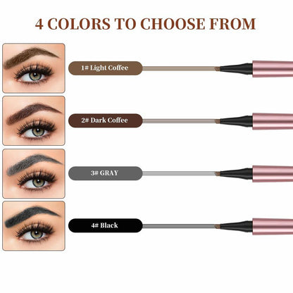 YIWANLLE 3D Microblading Magic Eyebrow Pencil Waterproof Dark Brown 1 Count