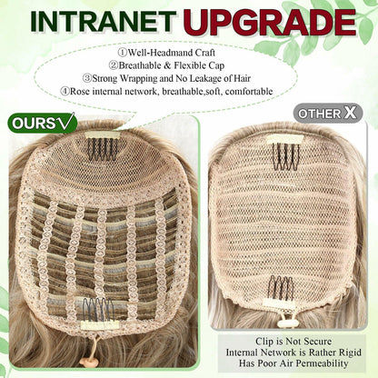 Mayouda 18in Long Curly Wavy Drawstring Ponytail Extension Light Blonde