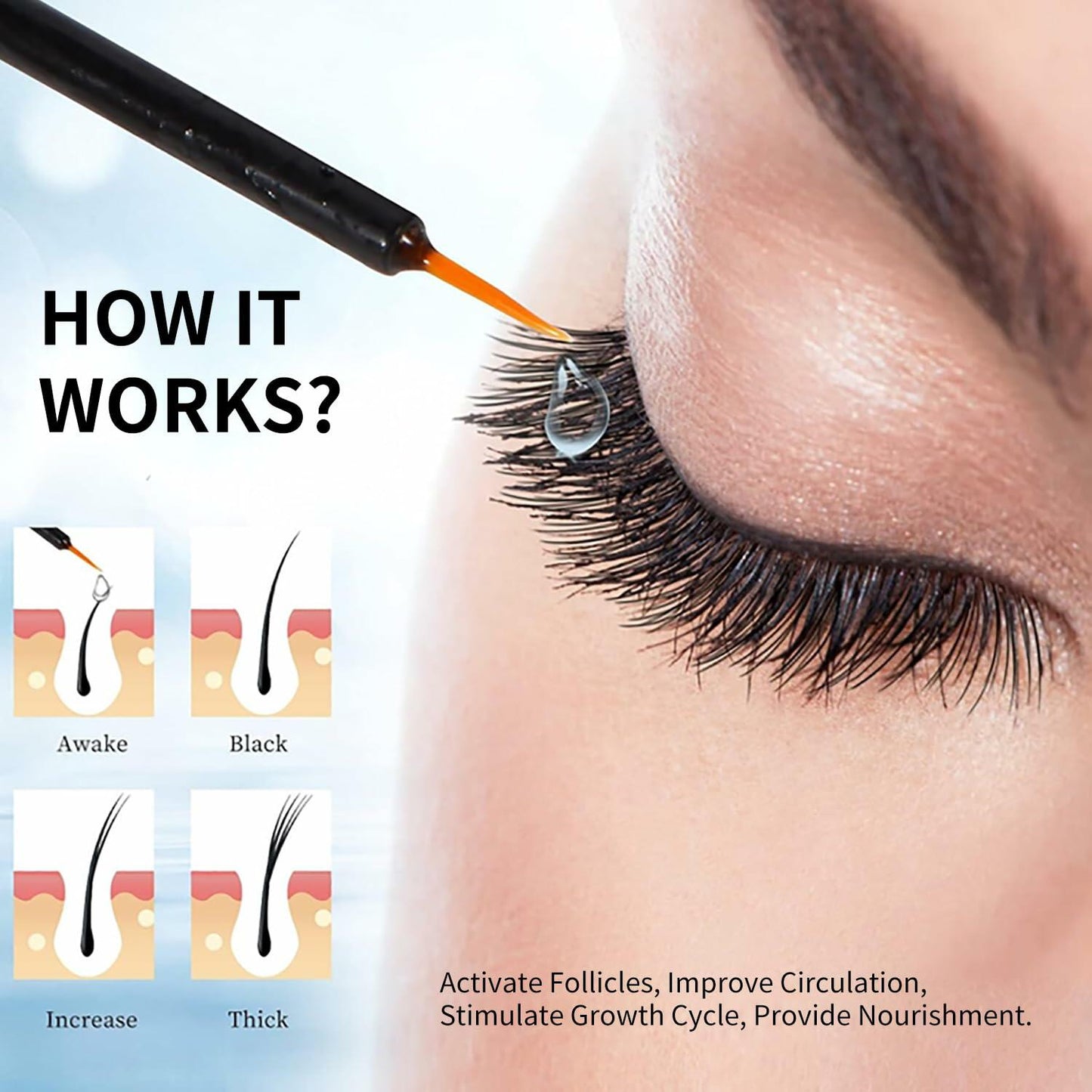 WQSDAPHEAG Eyelash Growth Serum Medium Multi-color Size Medium