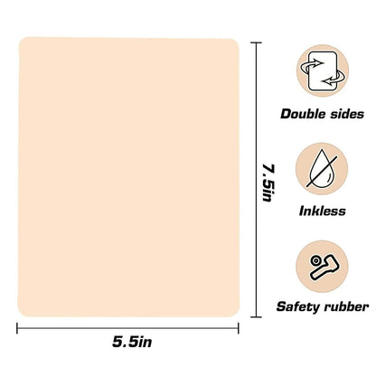 Lyuxzad Tattoo Practice Skins 10 Sheets 7.4x5.6in Double-Sided Silicone Multi
