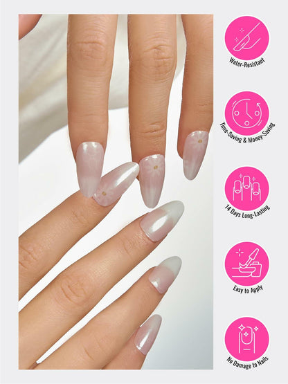 Nelikoo Semi Cured Gel Nail Strips 30 pcs Daisy Delight Floral Wraps