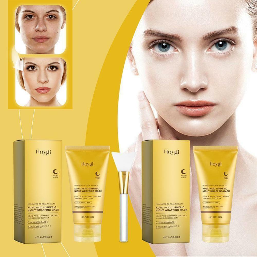 BestBy03/25 HOYGI Kojic Acid Turmeric Collagen Night Wrapping Mask 75ml