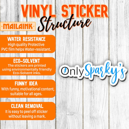 MAILAINK Sparky Electrician Hard Hat Vinyl Decals 3in 3pcs Multi