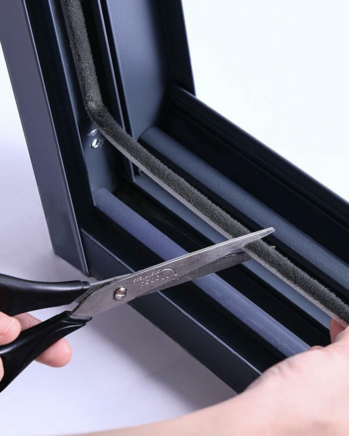 Noabaco 33 Ft Brush Weather Stripping Door Window Seal Strip Grey 11/32x9/16