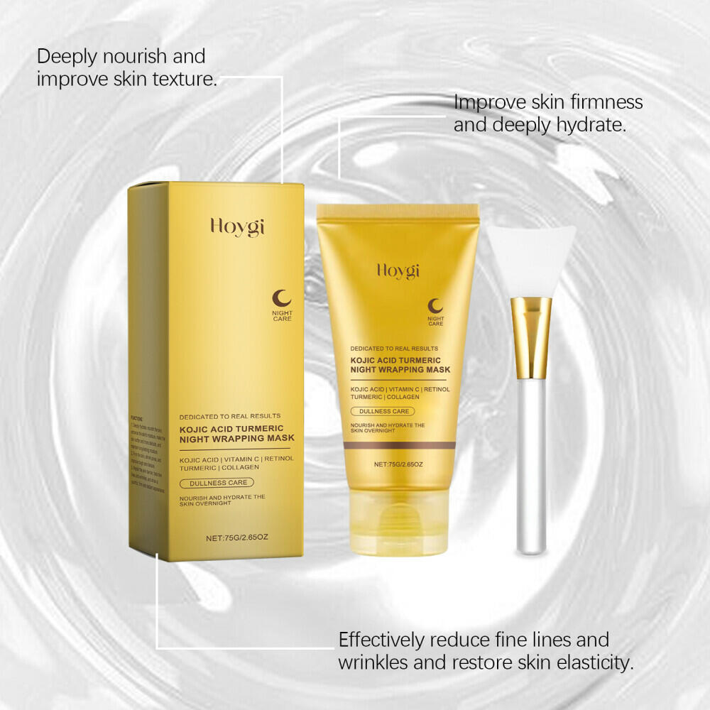 BestBy03/25 HOYGI Kojic Acid Turmeric Collagen Night Wrapping Mask 75ml