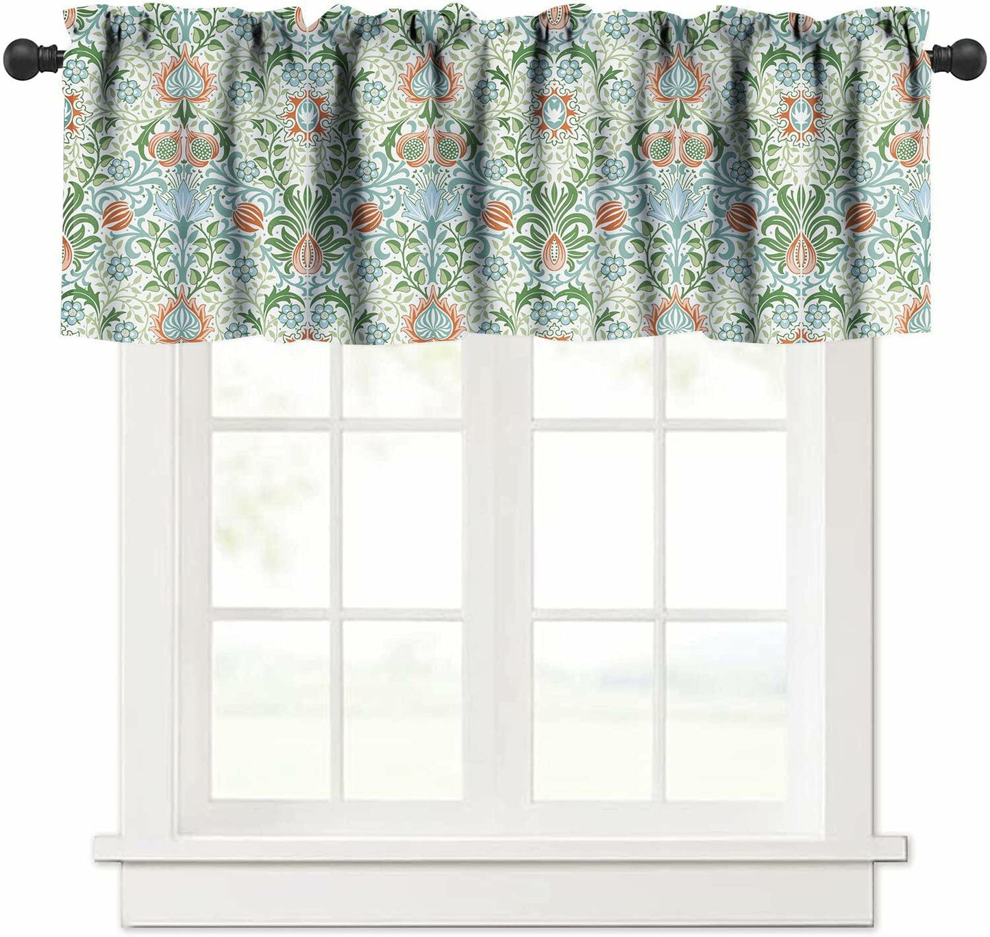 Focusbrite William Morris Floral Insulated Curtain Valance 54x18in 1 Panel