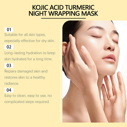BestBy03/25 HOYGI Kojic Acid Turmeric Collagen Night Wrapping Mask 75ml