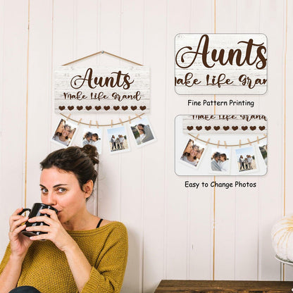 CGBHW Great Aunt Photo Frame Wall Hanging Gift 12x6 Black