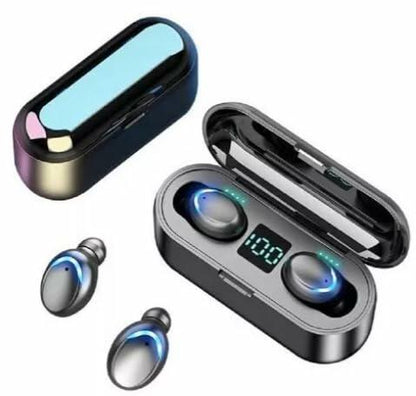 Generic Mini F9 TWS Bluetooth Earphones IPX5 Waterproof Touch Black