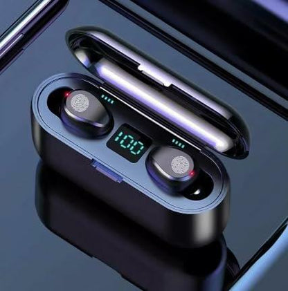 Generic Mini F9 TWS Bluetooth Earphones IPX5 Waterproof Touch Black