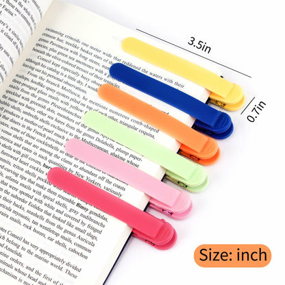 POUWANS Automatic Silicone Bookmarks 6pcs Style-c Book Accessories