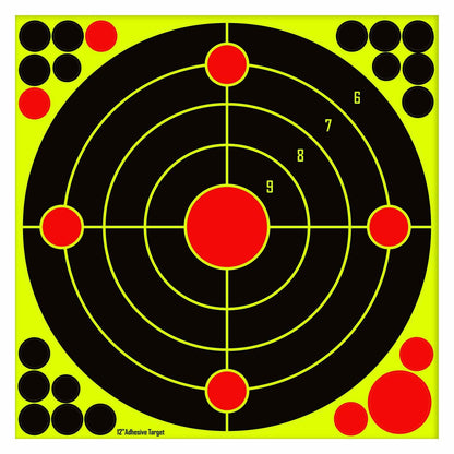 PTPHJEG Silhouette Splatter Targets 12x12 inch Fluorescent Yellow 10 Pack