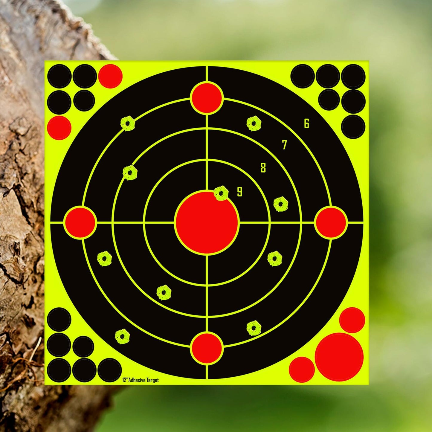 PTPHJEG Silhouette Splatter Targets 12x12 inch Fluorescent Yellow 10 Pack