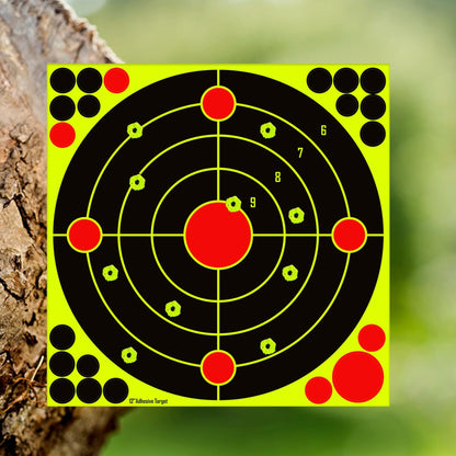 PTPHJEG Silhouette Splatter Targets 12x12 inch Fluorescent Yellow 10 Pack