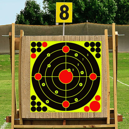 PTPHJEG Silhouette Splatter Targets 12x12 inch Fluorescent Yellow 10 Pack