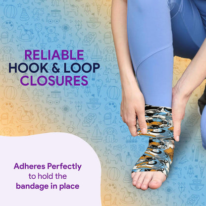 Elastic Bandage Wrap Self Closure 3"x180" Compression Sports Wrap 2 Pack