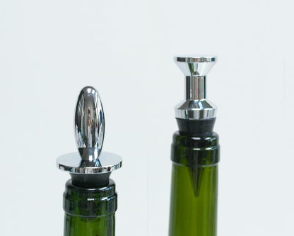 Lutong Brass Wine Bottle Stopper Set with Stainless Steel Pourer & Stand 4pcs
