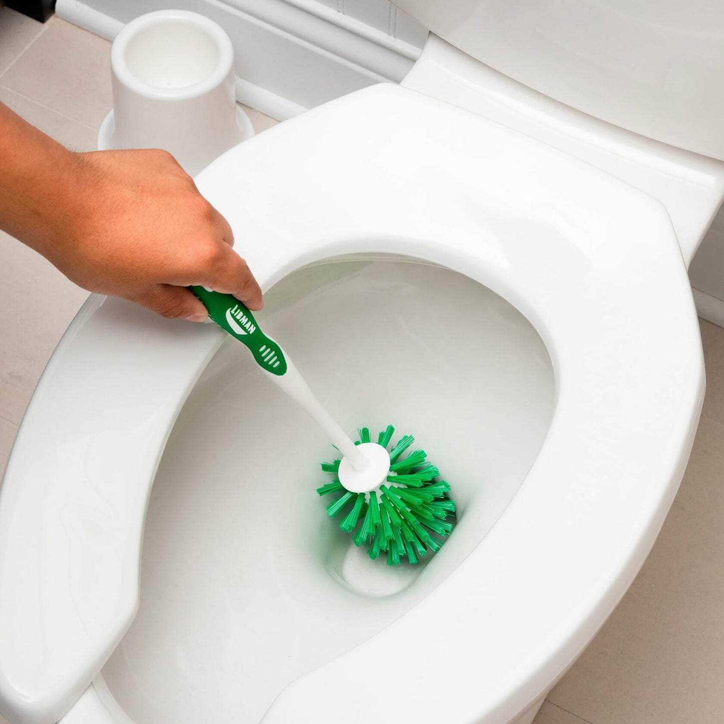Libman Designer Bowl Brush White Plastic Modern Style