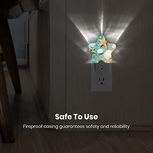 Caifujiqi Night Light Plug-in Dusk to Dawn Sensor White LED Energy Efficient