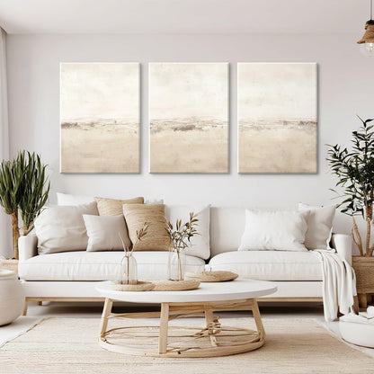 Baccone Mid Century Modern Wall Art Set of 3 Sage Green 12x16 Inch Canvas