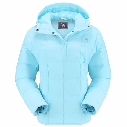 CAMELSPORTS Women's Lightweight Hooded Quilted Puffer Jacket Blue Size S
