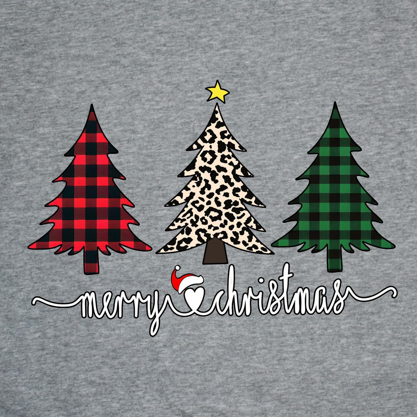 ADIAOA Women's Christmas Color-Block Botany Cartoon Shirt Greentree Size L