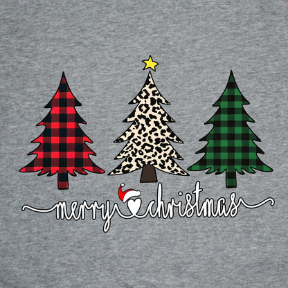 ADIAOA Women's Christmas Color-Block Botany Cartoon Shirt Greentree Size L
