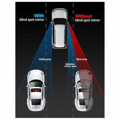 Schönn 2 Pack Blind Spot Car Mirrors 2" Adjustable HD Glass Silver Frame
