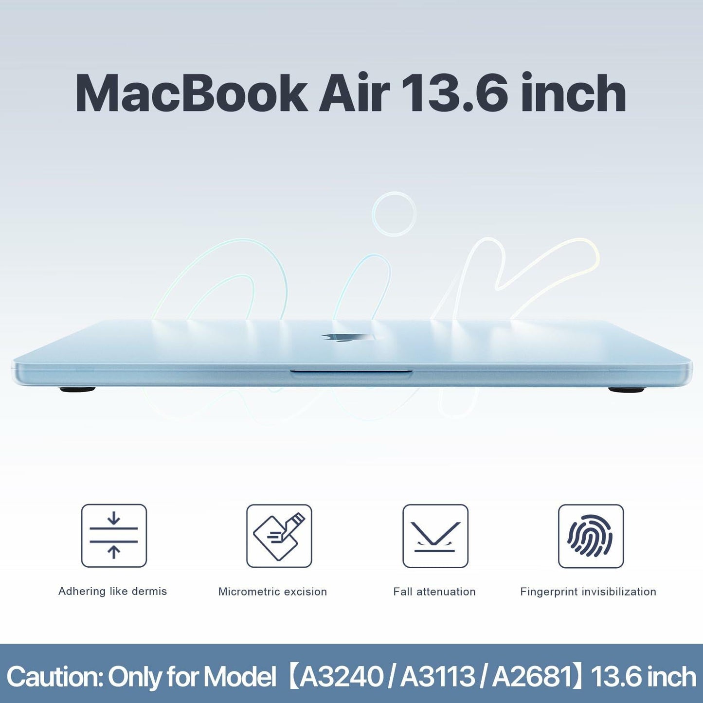 Macaset MacBook Air 13.6 inch Hard Shell Case Slim Armor Matte Turquoise
