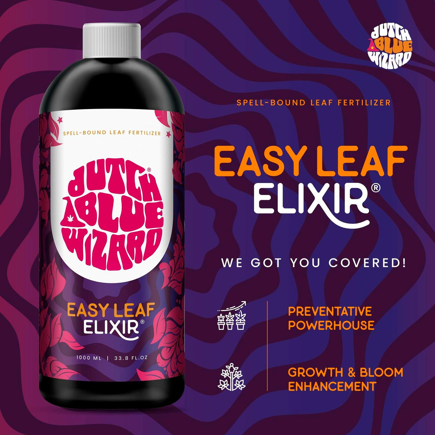 Dutch Blue Wizard Easy Leaf Elixir Plant Food Hydroponics Liquid Nutrient