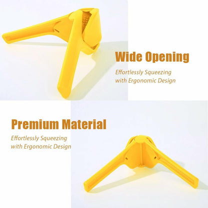 Iosjeude Lemon Squeezer Manual Citrus Juicer Foldable Yellow Plastic 1 Pc