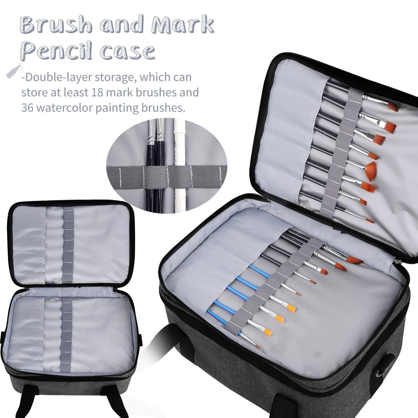 Yumt Acrylic Paint Brush & Bottle Organizer 7 Tier Clear Storage Display