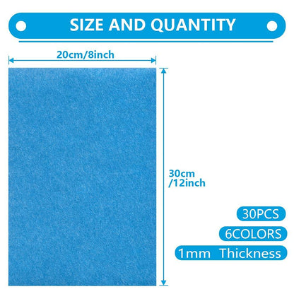 HellooColor Felt Fabric Sheets Brown 8x12in 4x5 Pcs 1mm Thick Craft