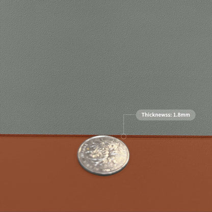 Zinkooat Leather Desk Mat 12x66 Inch 1.8mm Thick Brown+Gray