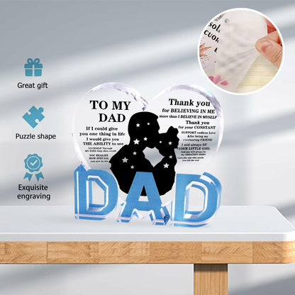 Fathers Day Gifts for Dad Plaque from Daughter - Ideal Birthday Christmas