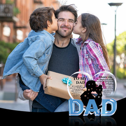 Fathers Day Gifts for Dad Plaque from Daughter - Ideal Birthday Christmas