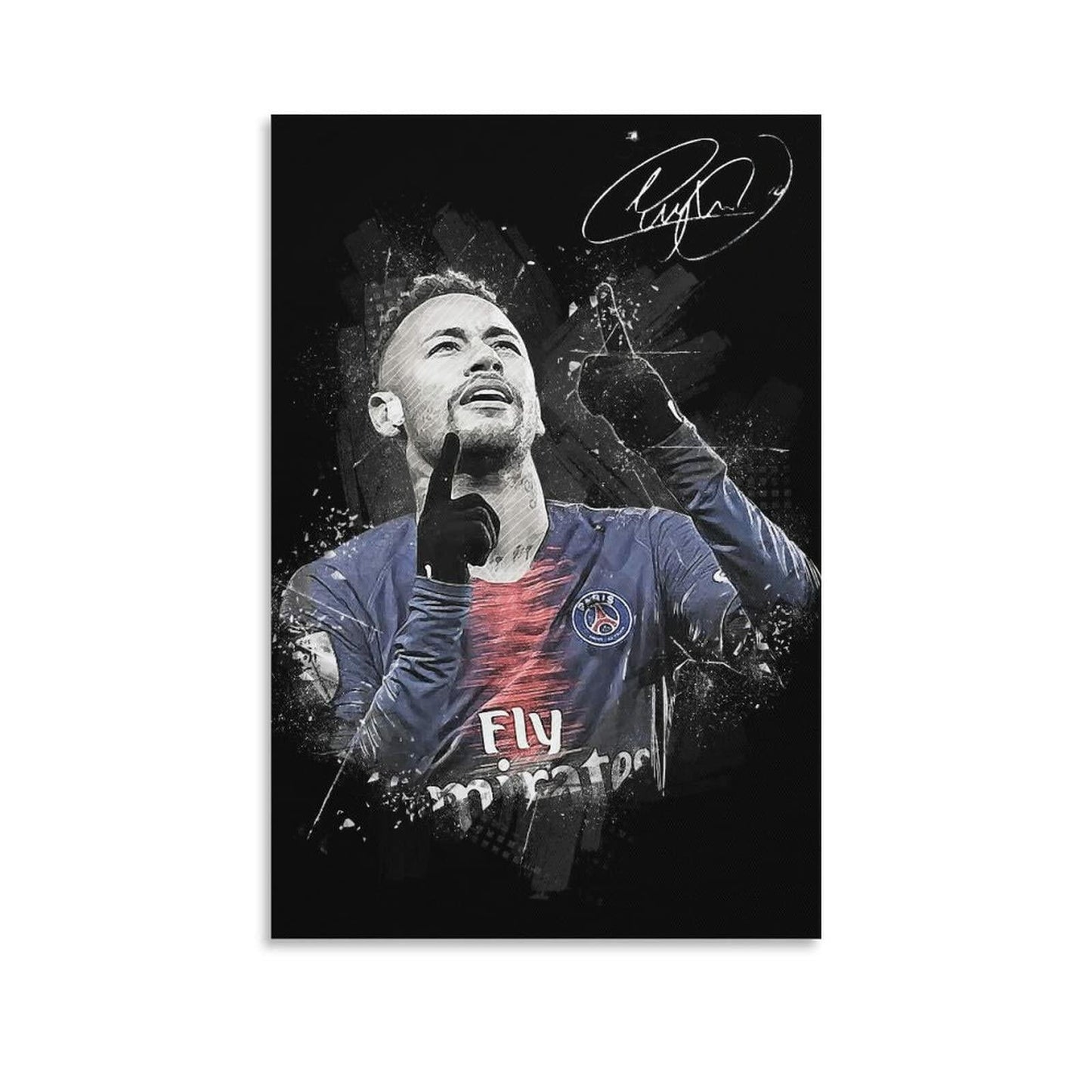 Generic Neymar Wall Art Canvas Print Poster 16x24inch Unframed